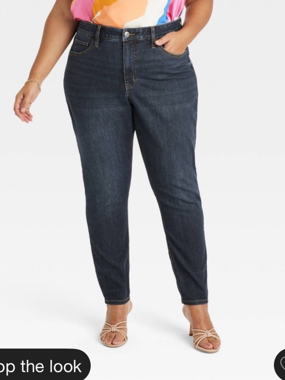 Ava & Viv™ High-Rise Skinny Jeans - Dark Wash, Stretch, Plus Size